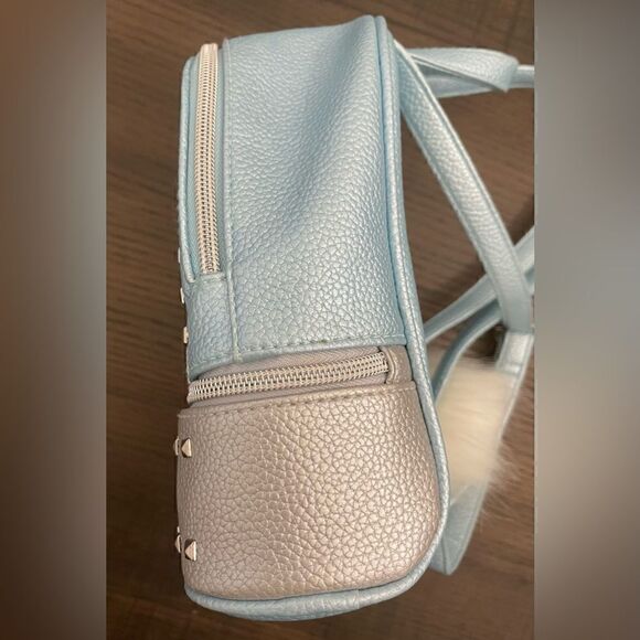 Justice Pebbled Studded Mini Backpack with White Pom Pom - Picture 4 of 9